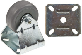 Koło samonastawne średnica kabla 60mm Płyta Tente 40kg wysokość całkowita 82.5mm