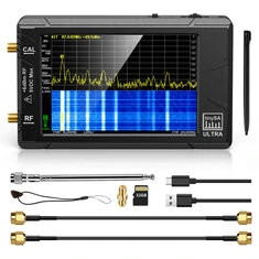 Analizator widma TinySA ULTRA z ekranem 4", przenośny, z zakresem od 100kHz do 5.3GHz, wersja V0.4.5.1 z kartą 32GB