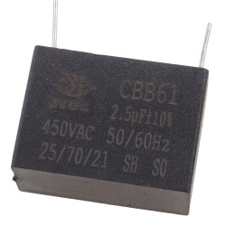 Kondensator rozruchowy do silnika 2.5uF 450VAC CBB61 do druku