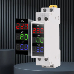 MIERNIK Woltomierz Amperomierz Hz ( TX-VAHz ) KOLOR LED