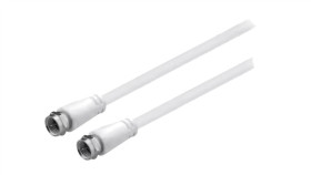 A+/Sat-M/M-0300-Wh Kabel 3M F Wtyk, Z Obu Stron Pvc Klasa Ekranowania A+ Biały