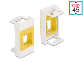 81358 Easy 45 Module Keystone Holder 22.5 x 45 mm, white / yellow