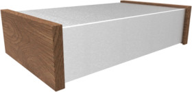 Aluminum enclosure, (L x W x H) 432 x 254 x 102 mm, natural, 1444-33CWW