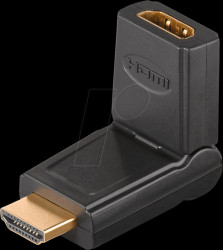 51721 Adapter, HDMI connector to HDMI socket, 180°