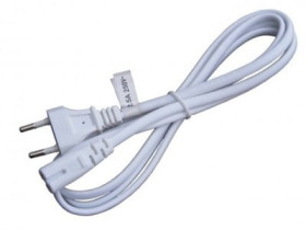 Przewód zasilający radiowy biały ósemka; długość 5m