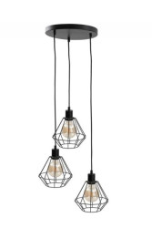 Lampa wisząca loftowa 3x E27 FOSKAL BLACK