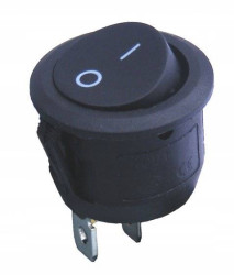 2szt. PRZEŁĄCZNIK OKRĄGŁY MINI 250V 3A 2 PIN BISTABILNY CZARNY