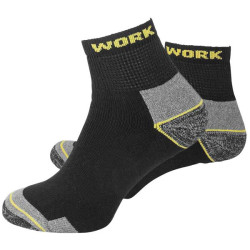 L&#x2B;D 25773-39-42 Work Socks Short Padded 3 Pair Size: 39-42