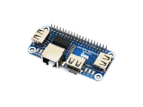 Waveshare Ethernet / USB HUB HAT for Raspberry Pi, 1x RJ45, 3x USB