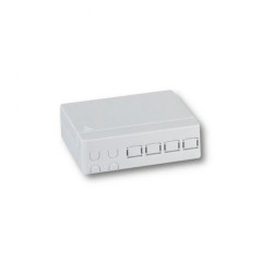 Gniazdo klienckie FTTH wew. 4 adaptery, naścienne/szyna DIN