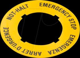 5.76.204.100/0400 Adhesive label yellow, round 22.3 / 60 mm, without labeling