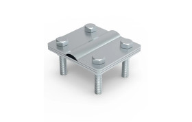 Złącze uniwersalne 3-elem. 70x80 bednarka-pręt16 stal nierdzewna 14.3.1 V4A 91401355