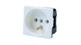 Gniazdo 2P+Z Moduł 45X45 16A/250V Biały 2000-42