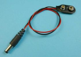 ADAPTER WT.DC 5,5/2,1-&gt;KLIPS BATERII 9V