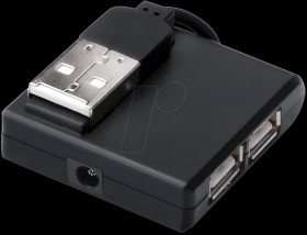 DA-70217 DIGITUS USB 2.0 mini hub, 4-port, black