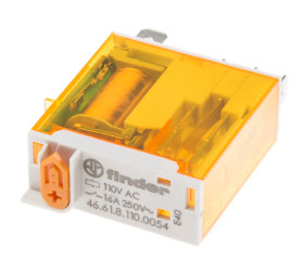 Przekaźnik mocy 110V ac SPDT Finder 1.2W, montaż PCB 6900Ω Szybkie łączenie