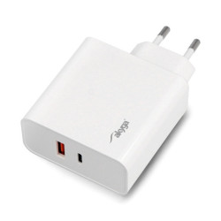 Zasilacz USB A USB C - 5-20V / 1,5-3,25A - biały - Akyga AK-CH-15
