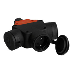 Trójfazowe gniazdo trójdrożne 16A 230V IP44 rozgałęźnik TpE 3101-317-0300