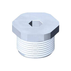 Wiska 10062397 EVSGS 25 Light Grey Plastic Hexagonal Blind Plug