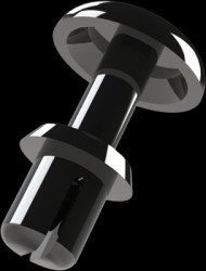 Expanding rivet, hole Ø 2.6 mm, L 3.2 mm, PA, for clamping range 1.0 - 2.0 mm, 072.21.220