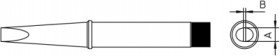 Soldering tip, chisel shaped, (W) 10 mm, 480 °C, CT2F9