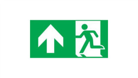 Piktogram Wyjście W Górę Lewo E11 Intelight Do Oximia, Ramki Dwustronnej...