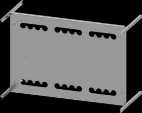 Mounting plate, metal, (L x W x H x D) 800 x 800 x 500 x 400 mm, for 3VA23 (400A), 3VA24 (630A), 4 pole, fixed installation with