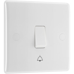 BG 814 White Nexus Moulded Bell Push Switch, 10A 1 Way