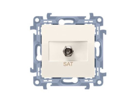 SIMON 10 Gniazdo antenowe typu "F" pojedyncze kremowe CASF1.01/41 KONTAKT SIMON