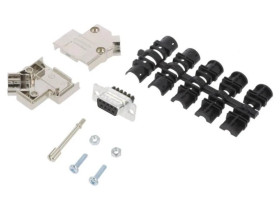 D45PKM-09FSSC D-Sub żeńskie kątowe 45 zacisk śrubowy na przewód PIN 9