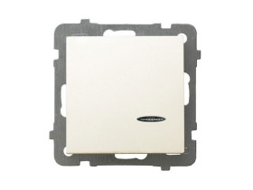 AS Wyłącznik pojedynczy z podświetleniem ecru ŁP-1GS/m/27 OSPEL
