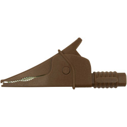 Cliff FCR79900N Croc Clip Safety Terminal 4mm CAT III 1000V Brown