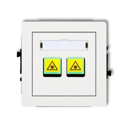 DECO Mechanizm gniazda światłowodowego/optycznego podwójnego biały DGOP-2