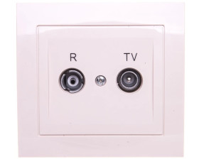 KIER Gniazdo antenowe RTV końcowe 2,5-3dB beżowe GPA-WK/01