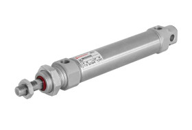 Siłownik pneumatyczny z tłoczyskiem skok: 100mm Norgren Ø 20mm dwustronnego działania Action 195mm Bufor RM/8020/M/100