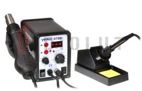 Stacja lutownicza Yihua 878D 700W 2w1 HotAir + Kolbowa 100-480°C