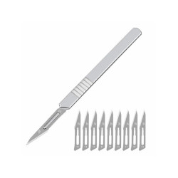 Zestaw noży precyzyjnych 10 Szt. Skalpel, ostrza chirurgiczne