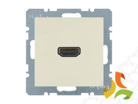 B.Kwadrat/S.1 Gniazdo HDMI multimedialne z przyłączem 90° krem połysk 3315438982 HAGER