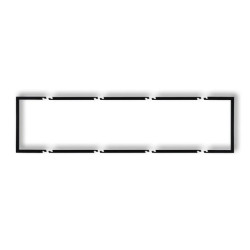 Ramka wypełniająca poczwórna serii DECO czarny mat 12DRW-4