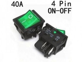 Przełącznik stabilny podś. zielony; 230V; 40A 4P