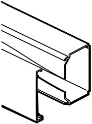 Koryto kablowe szerokość 40 mm głębokość 40mm typ Koryto przemysłowe Planet-Wattohm PVC Zamknięty Biały