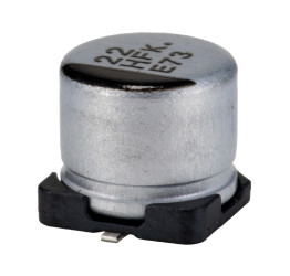 Aluminiowy kondensator elektrolityczny 22μF 50V dc SMD Panasonic roztaw: 1.8mm 6.3 (Dia.) x 5.8mm