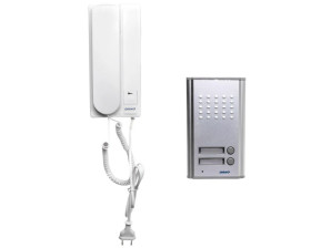 Zestaw domofonowy dwurodzinny FOSSA MULTI biały/ srebny OR-DOM-RL-903