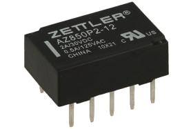 Przekaźnik; bistabilny; AZ850P2-12V; 12V; DC; 2 styki przełączne; 2 cewki; 0,5A; 125V AC; 1A; 30V DC; do gniazda; do druku (PCB)