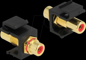 86744 Keystone Module RCA female > RCA female gold plated red / black