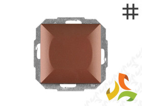 PERŁA Wyłącznik krzyżowy podświetlany miedź metalik WP-8PS ABEX