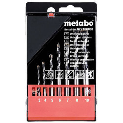 Metabo 627186000 universal Drill Bit set 7-part in plastic cassette
