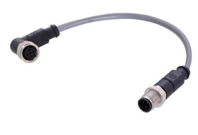 Kabel do siłownika/czujnika ze złączem Złącze M12 liczba rdzeni 4 długość 1m Rodzaj A Męskie Złącze B Złącze M12