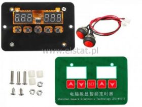 Cyfrowy timer czasowy - podwójny; 10A/ 250VAC; 12V