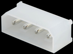 Power supply connector for 5 1/4 inch, print, straight